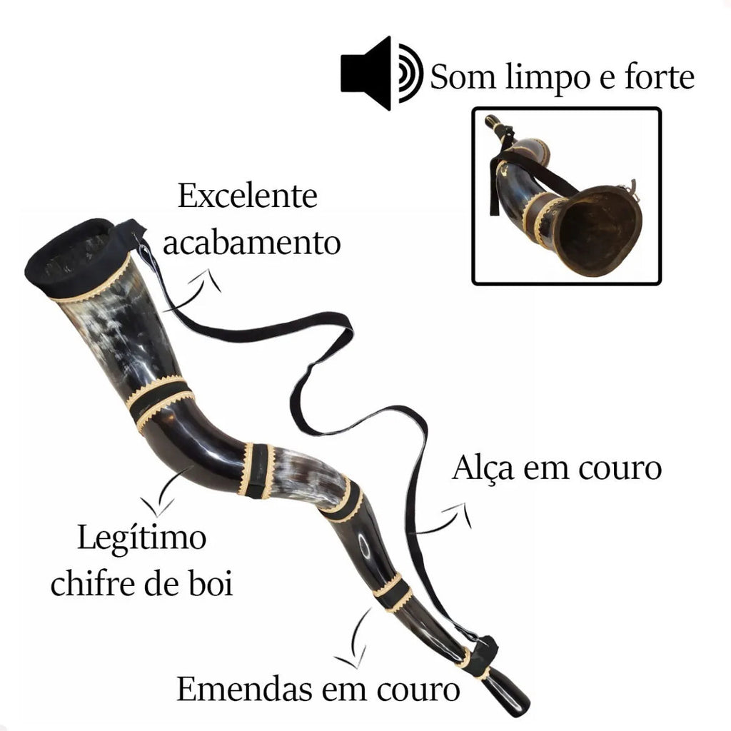 Berrante Chifres - Boi Profissional Grande [Direto Da Fabrica]